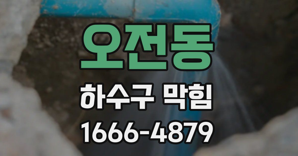 오전동 하수구 막힘
