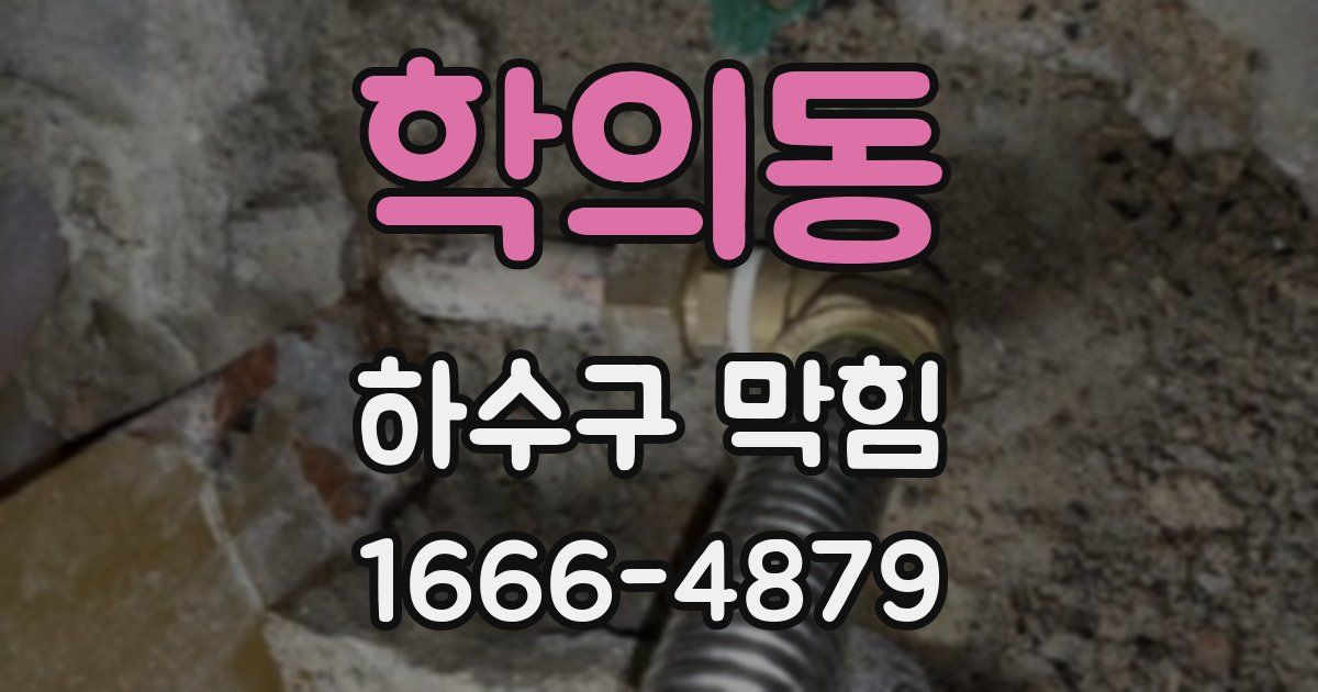 학의동 하수구 막힘