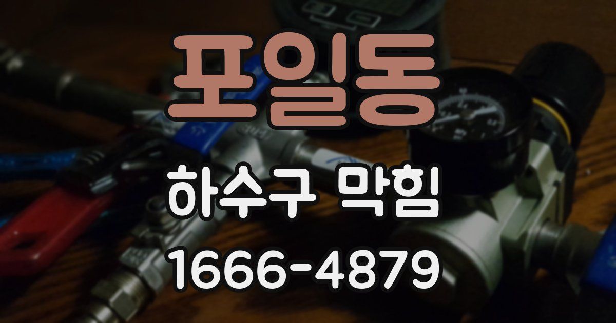 포일동 하수구 막힘