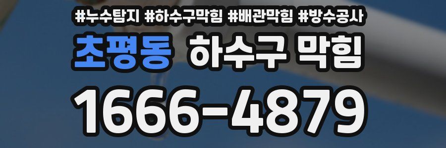 초평동 하수구 막힘