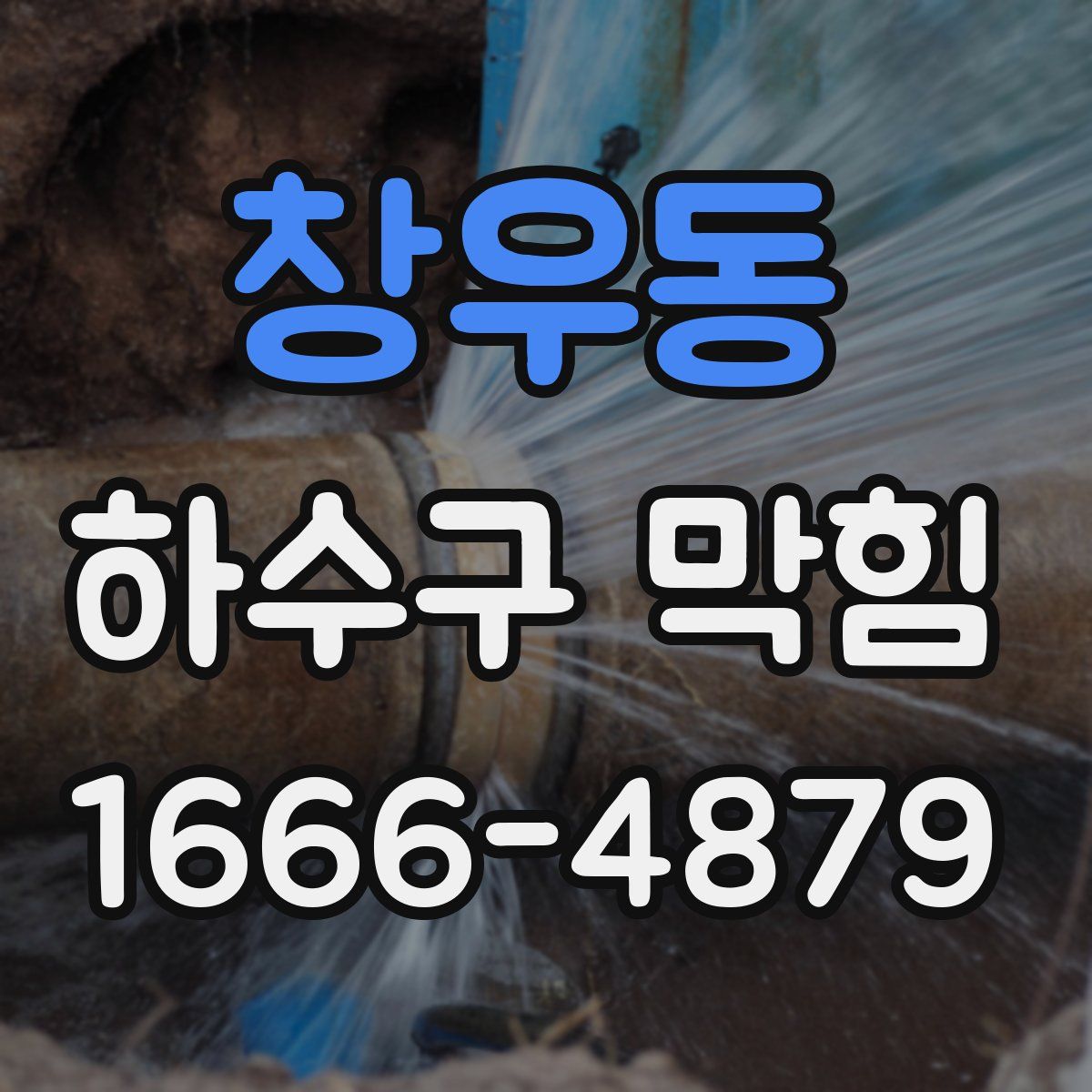 창우동 하수구 막힘