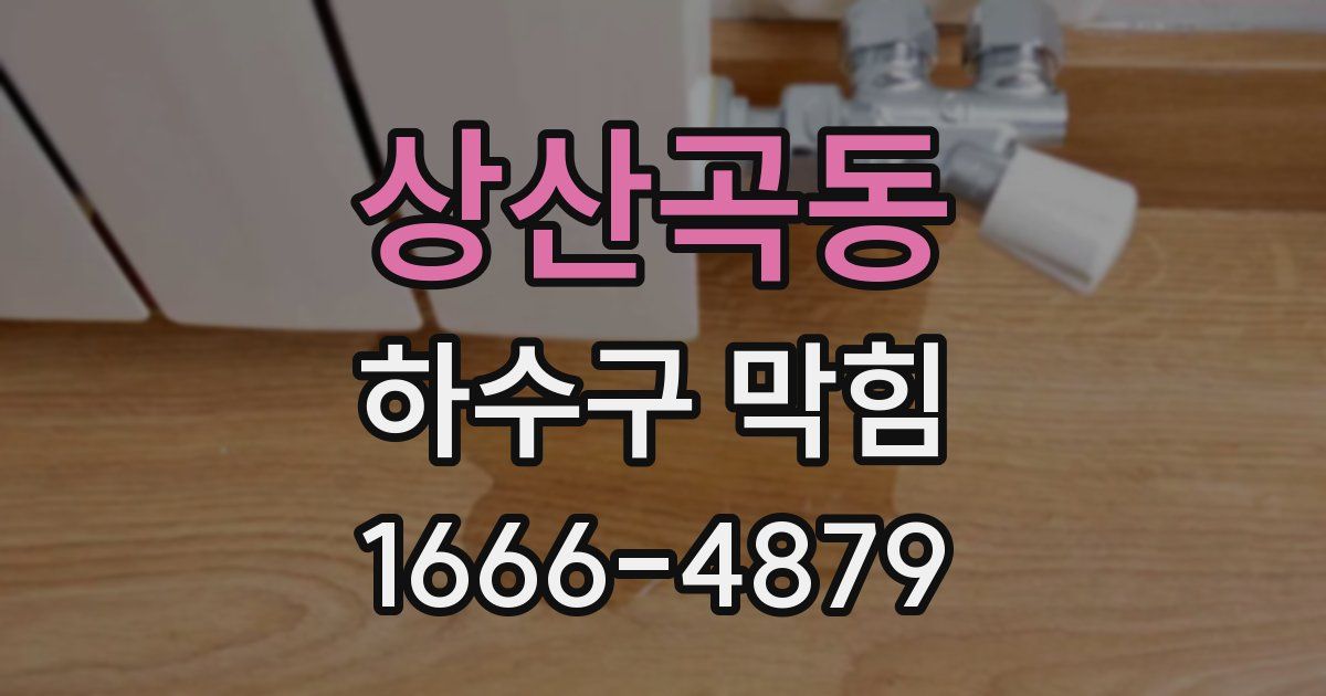 상산곡동 하수구 막힘
