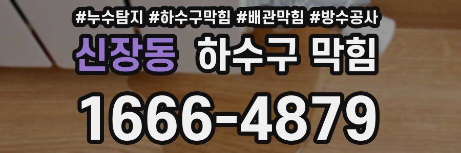 신장동 하수구 막힘