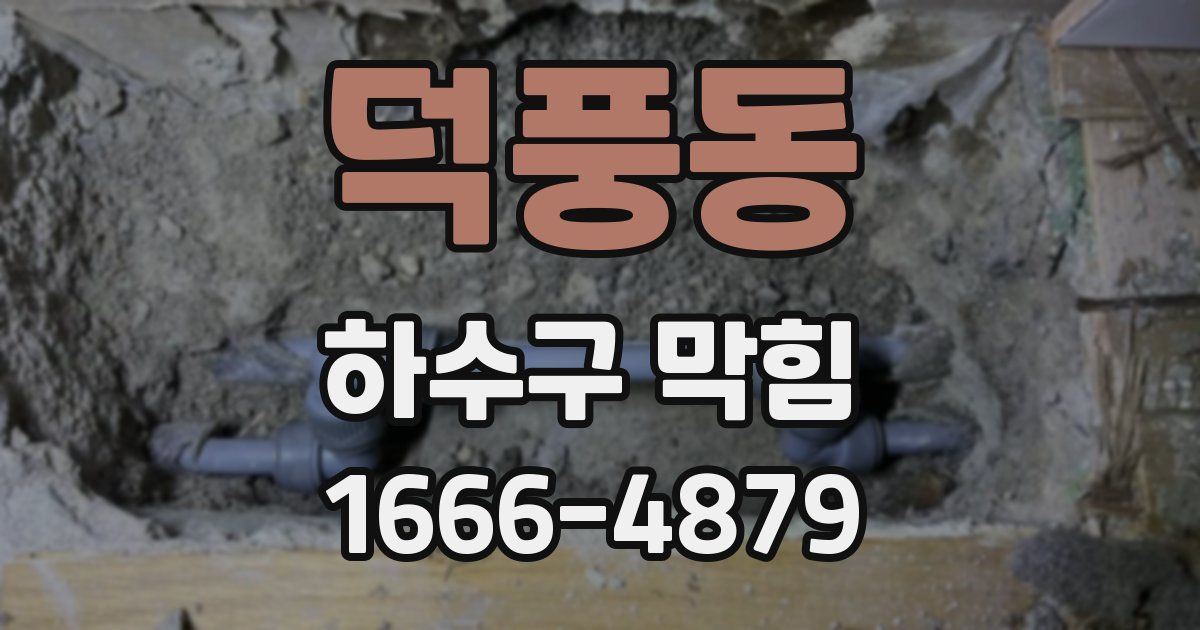 덕풍동 하수구 막힘