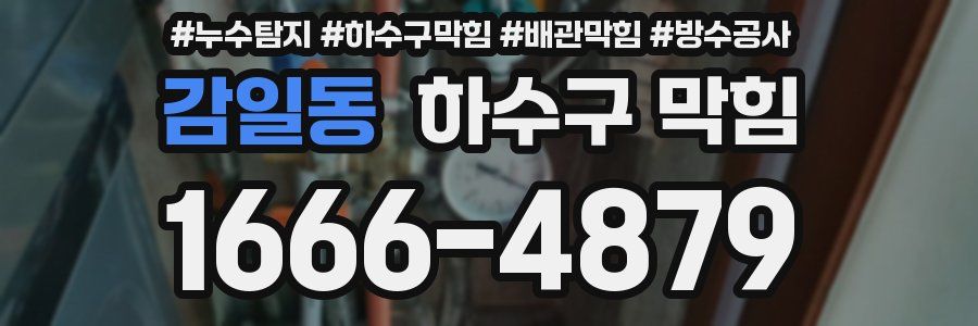 감일동 하수구 막힘