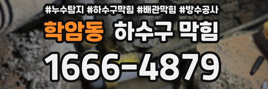 학암동 하수구 막힘