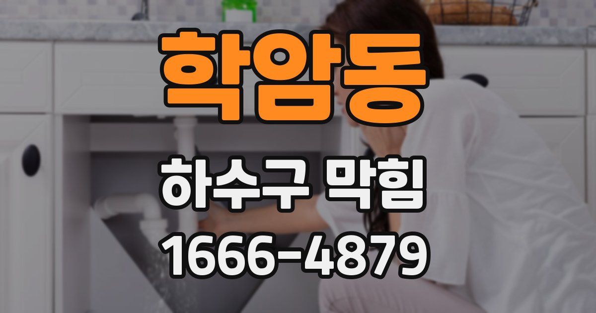 학암동 하수구 막힘