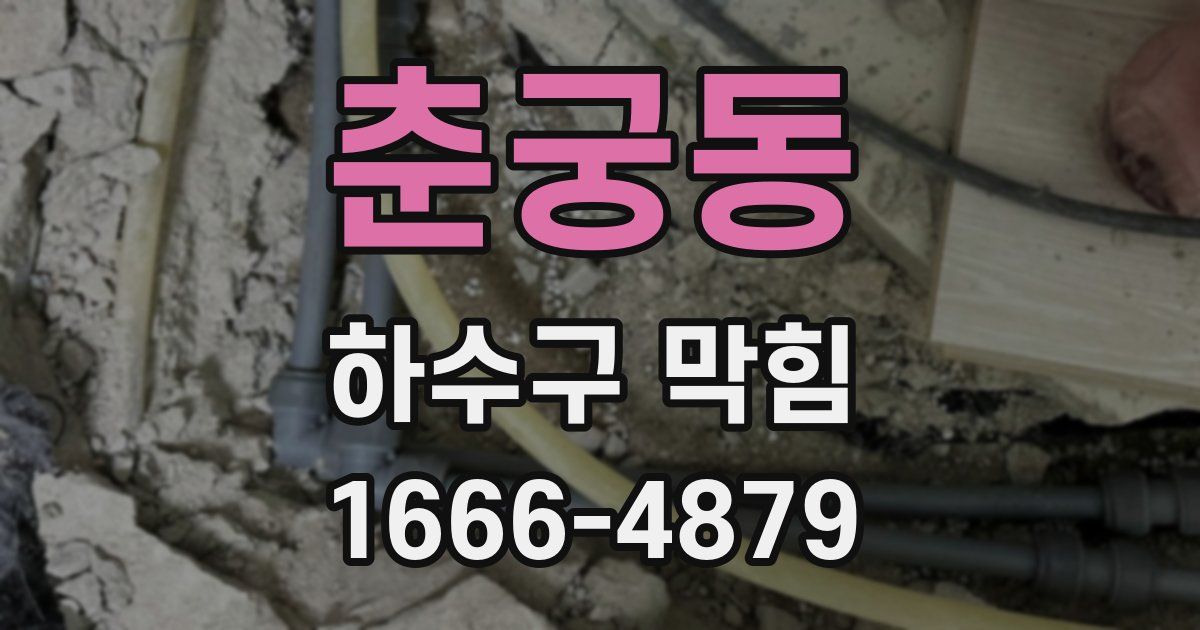 춘궁동 하수구 막힘
