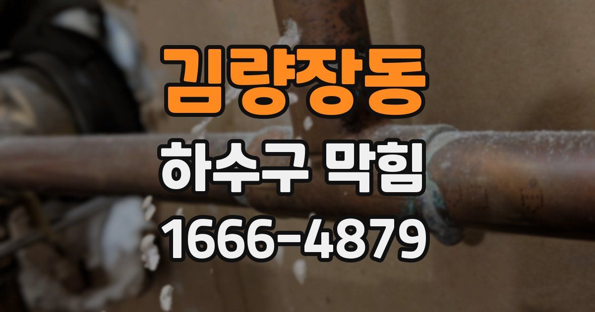 김량장동 하수구 막힘