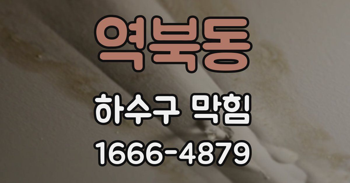 역북동 하수구 막힘
