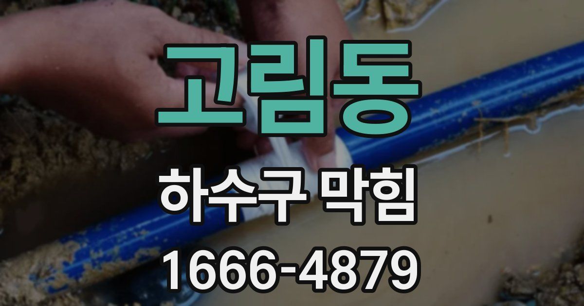 고림동 하수구 막힘