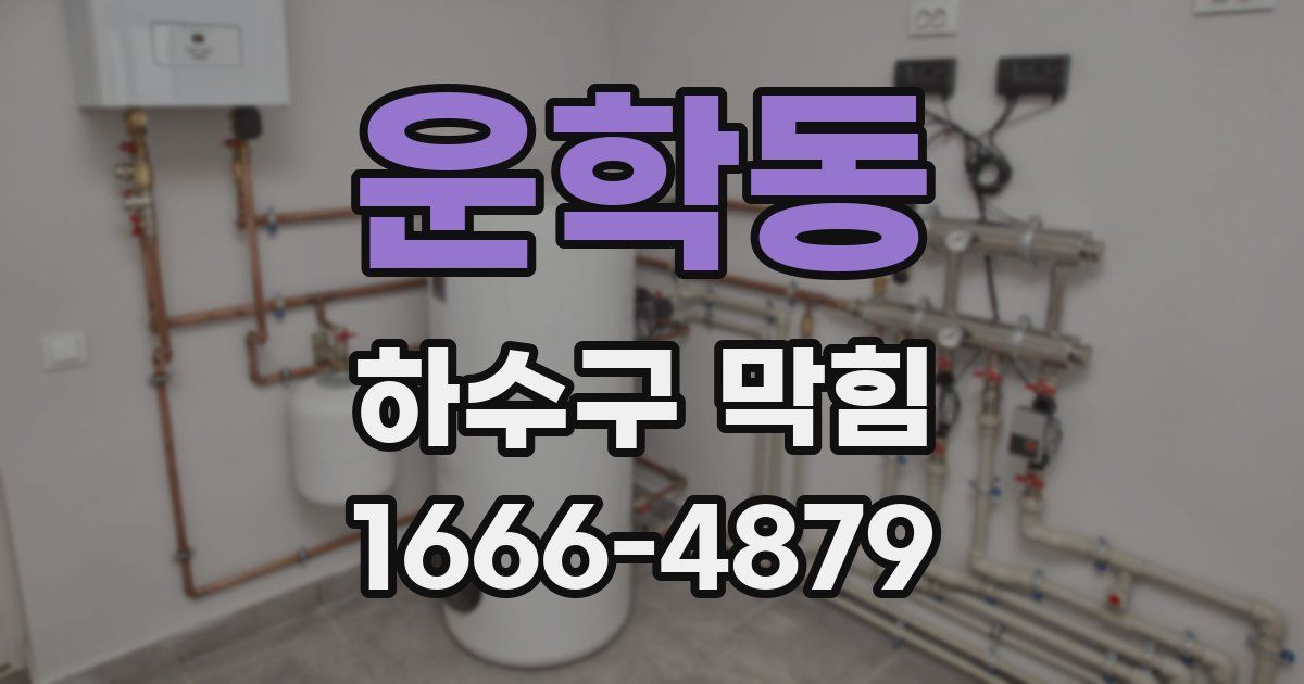 운학동 하수구 막힘