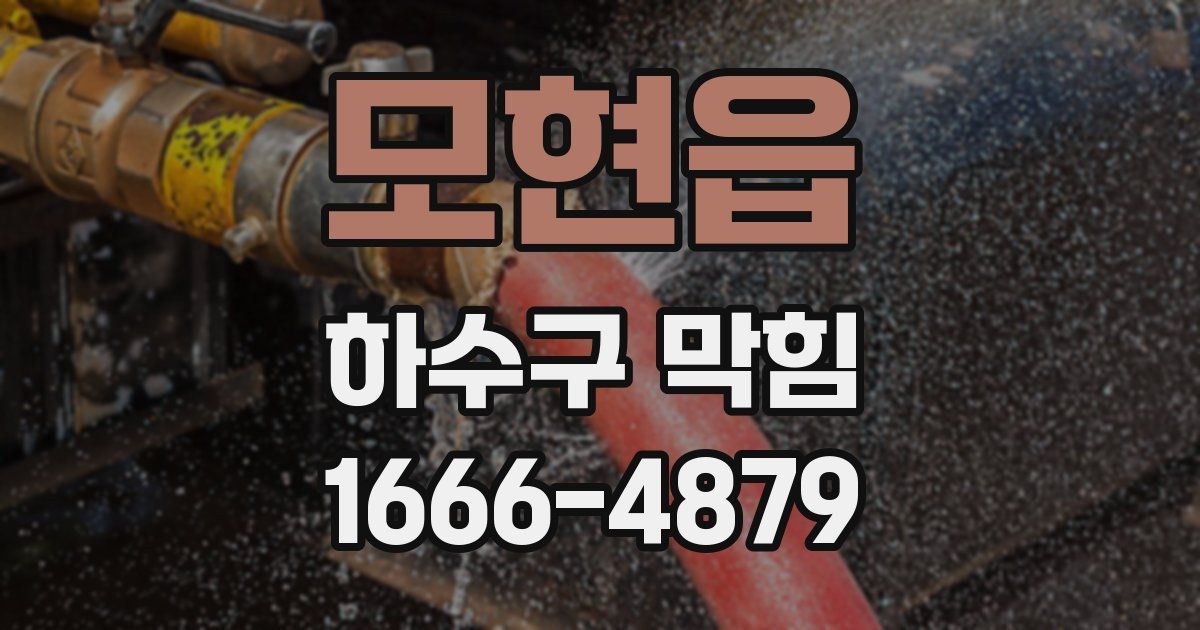모현읍 하수구 막힘