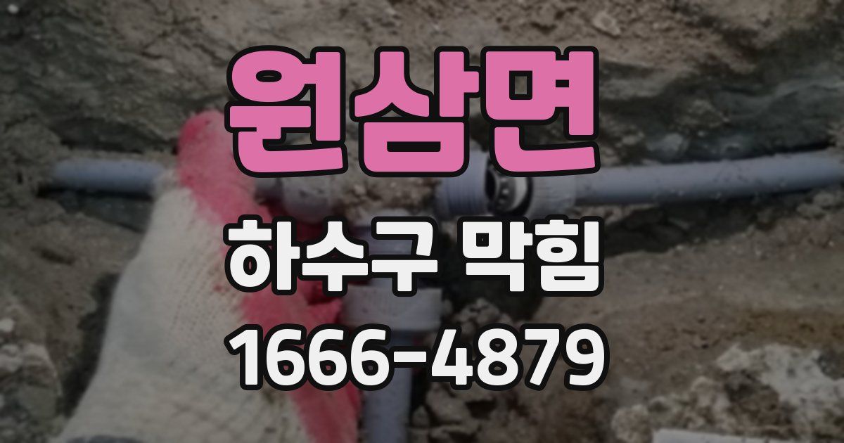 원삼면 하수구 막힘