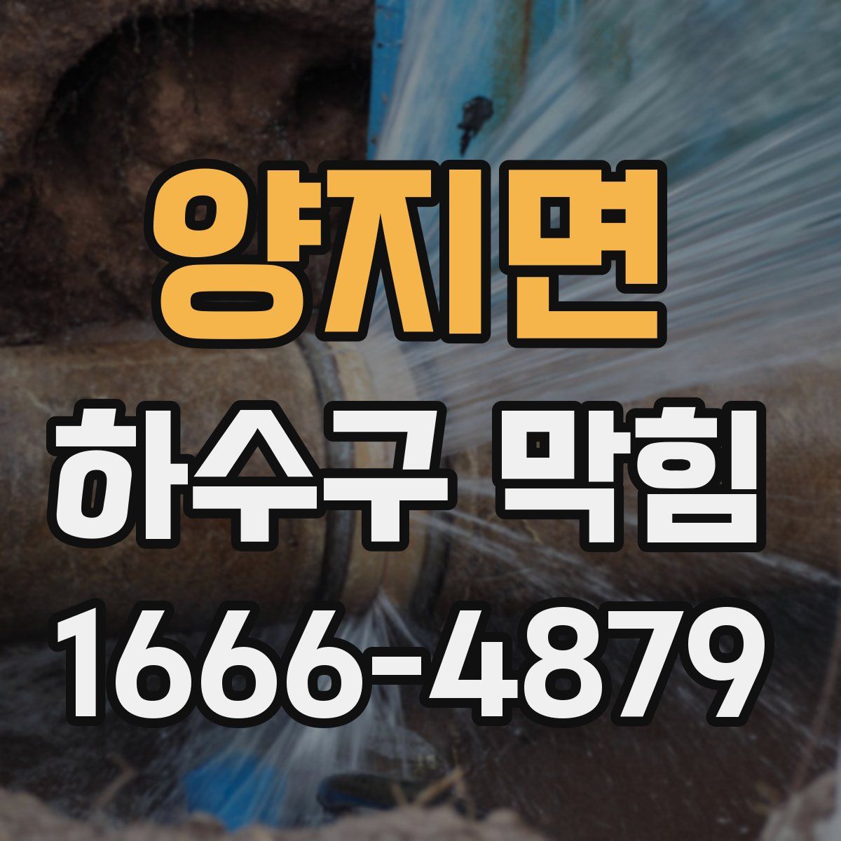 양지면 하수구 막힘