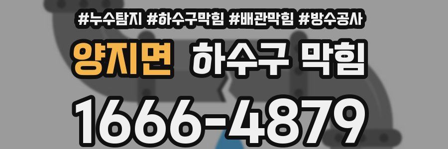 양지면 하수구 막힘
