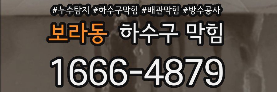 보라동 하수구 막힘