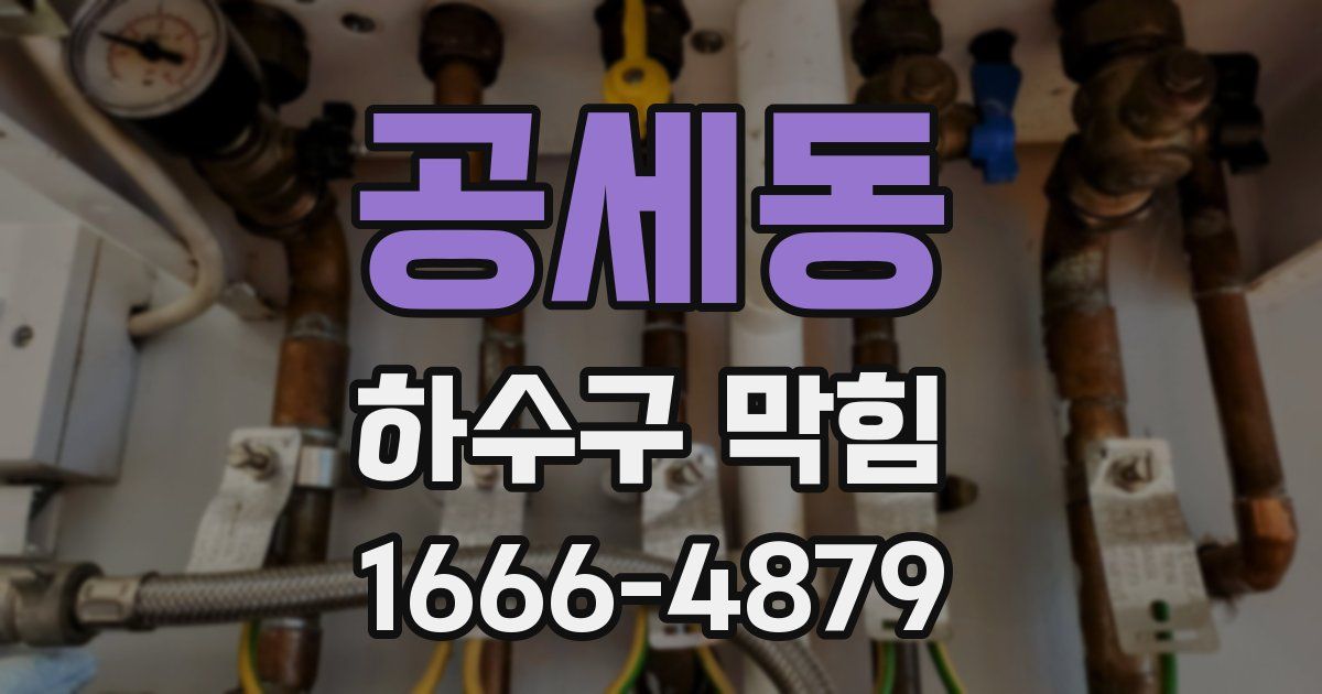 공세동 하수구 막힘