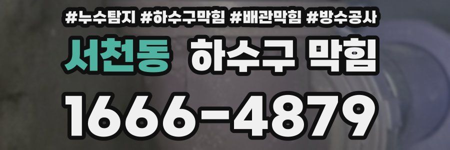 서천동 하수구 막힘