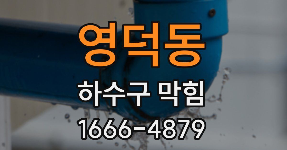 영덕동 하수구 막힘