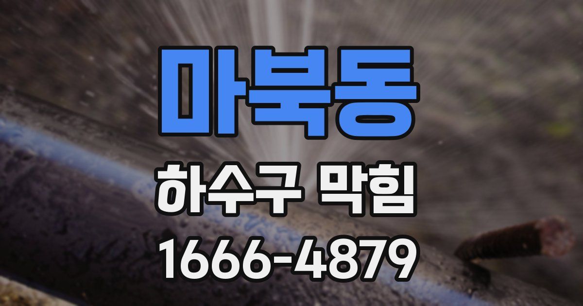 마북동 하수구 막힘