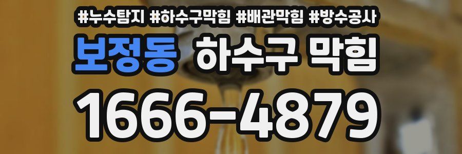 보정동 하수구 막힘