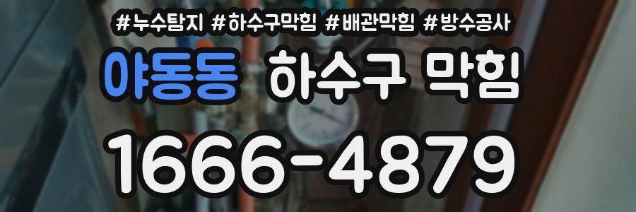야동동 하수구 막힘
