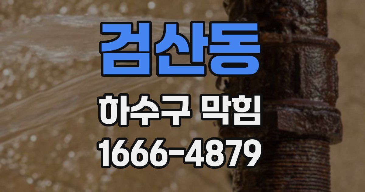 검산동 하수구 막힘