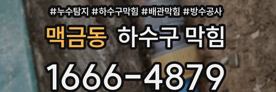맥금동 하수구 막힘