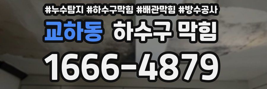 교하동 하수구 막힘
