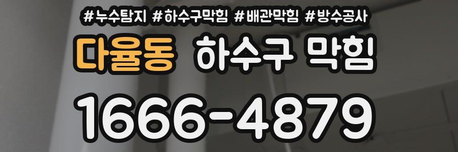 다율동 하수구 막힘