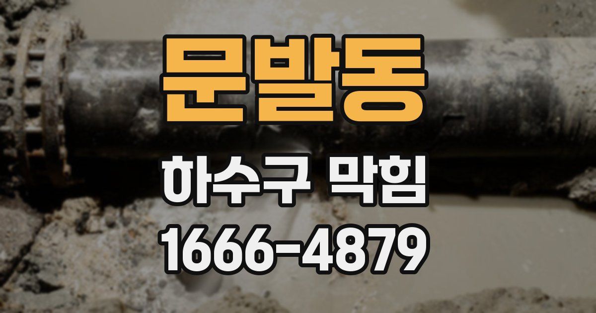 문발동 하수구 막힘