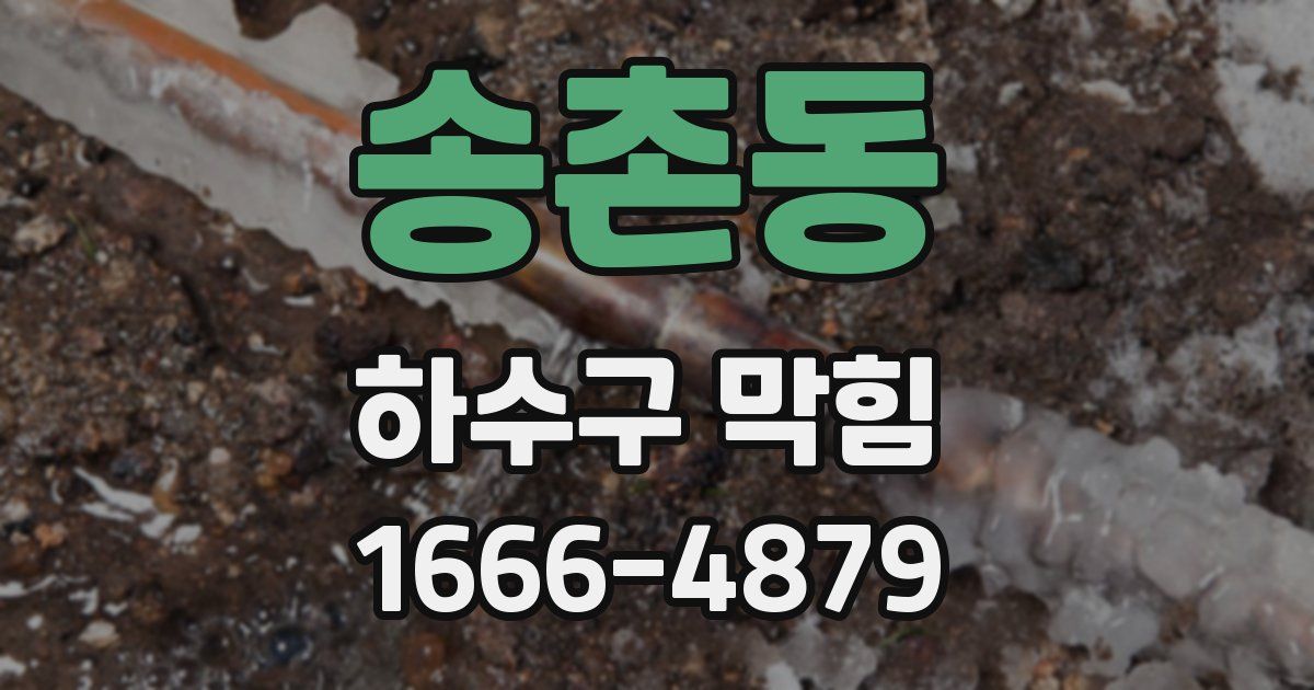 송촌동 하수구 막힘