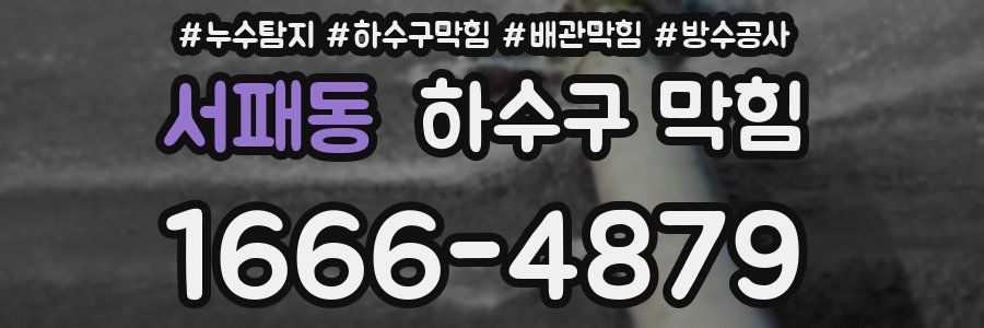 서패동 하수구 막힘
