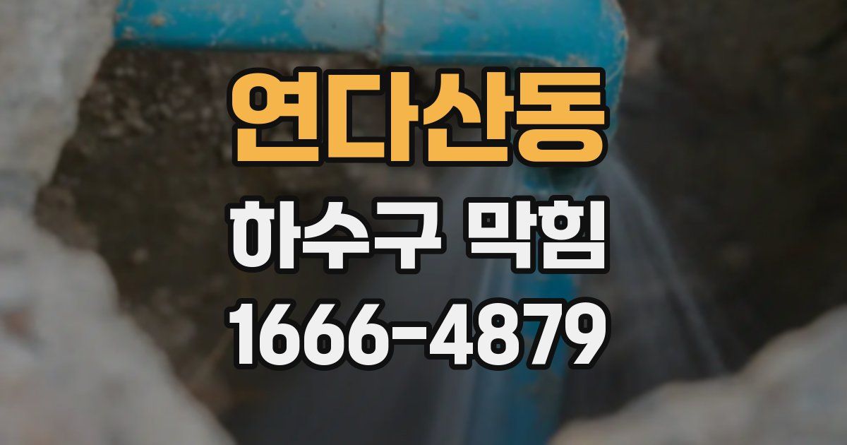 연다산동 하수구 막힘