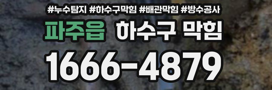 파주읍 하수구 막힘