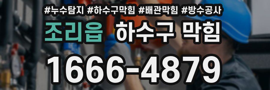 조리읍 하수구 막힘