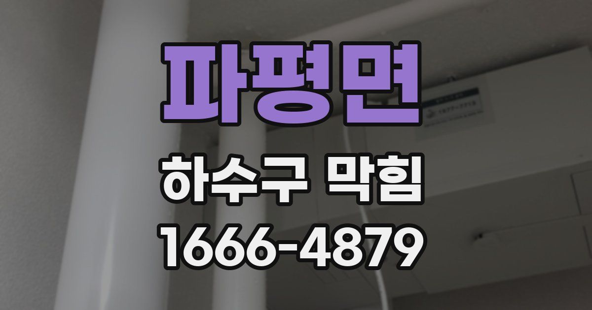 파평면 하수구 막힘
