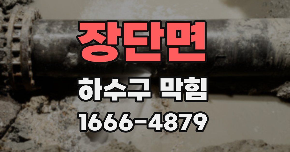 장단면 하수구 막힘