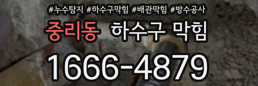 중리동 하수구 막힘
