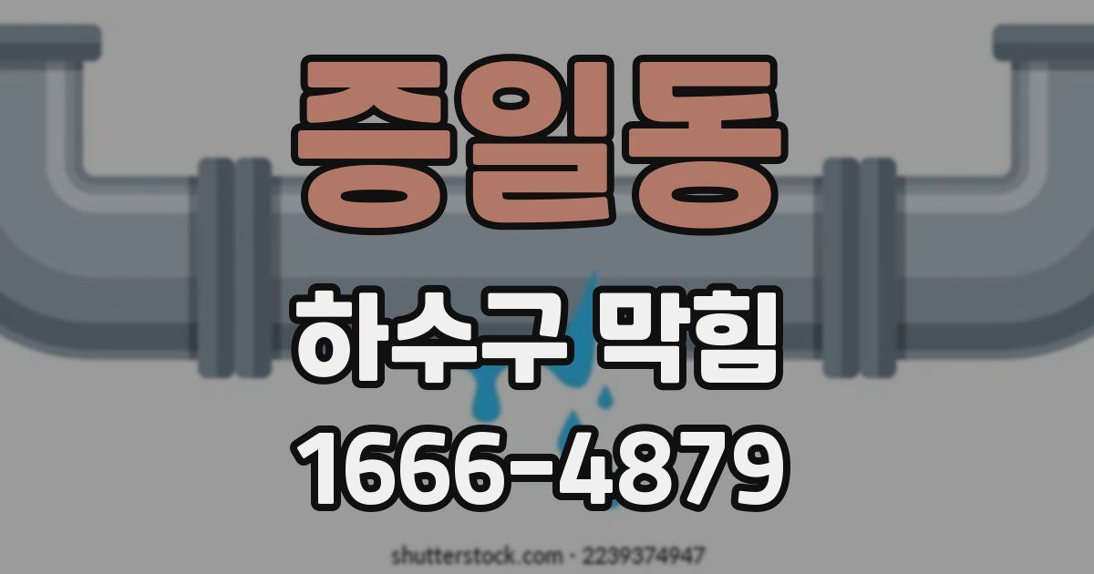 증일동 하수구 막힘