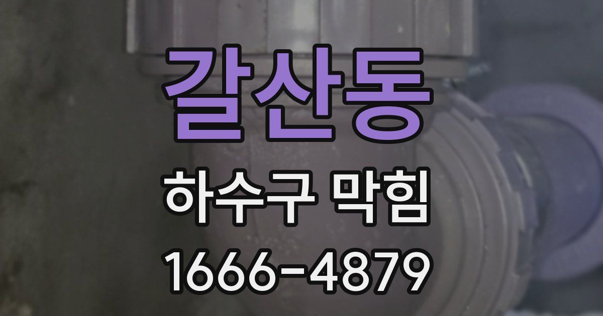 갈산동 하수구 막힘