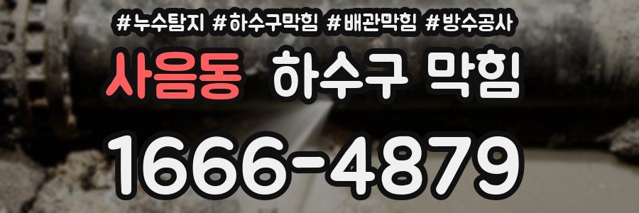 사음동 하수구 막힘