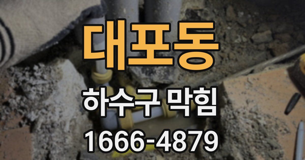 대포동 하수구 막힘