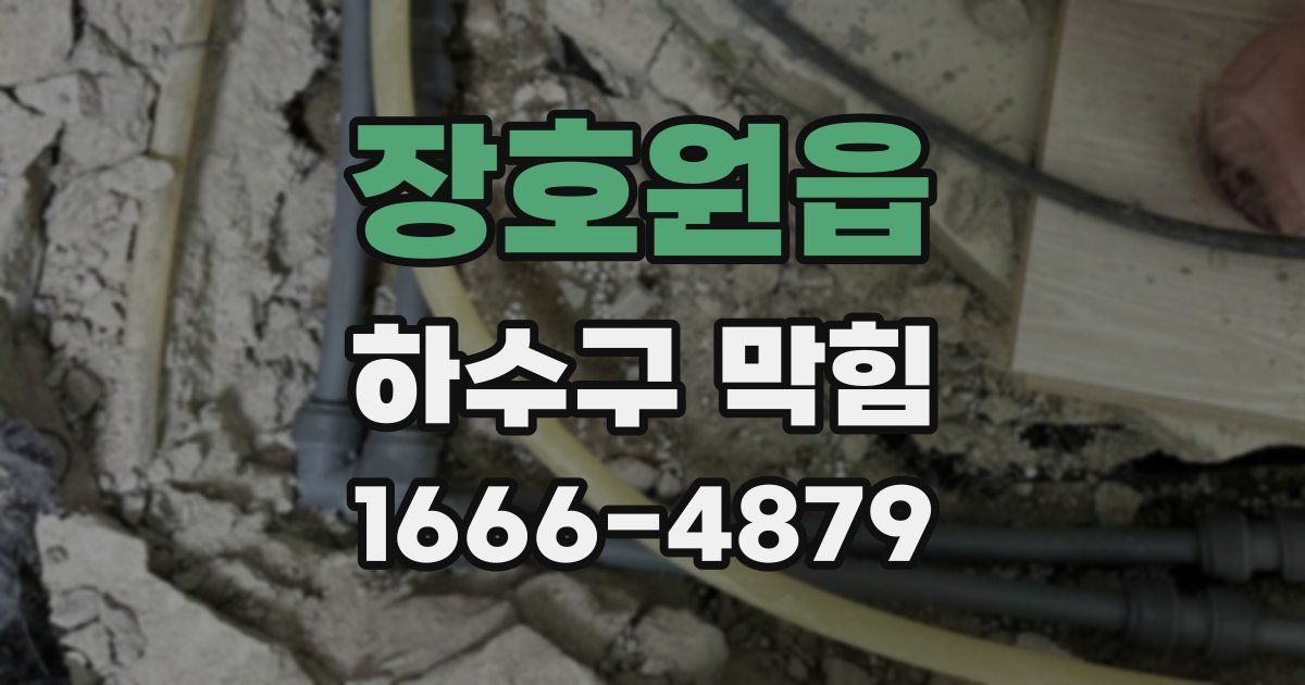 장호원읍 하수구 막힘