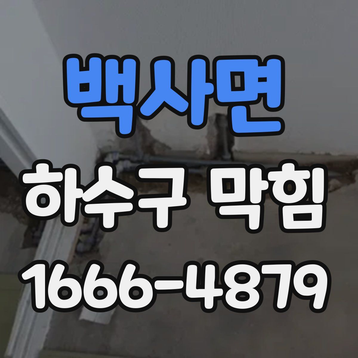 백사면 하수구 막힘