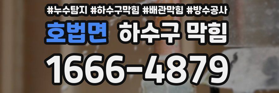 호법면 하수구 막힘