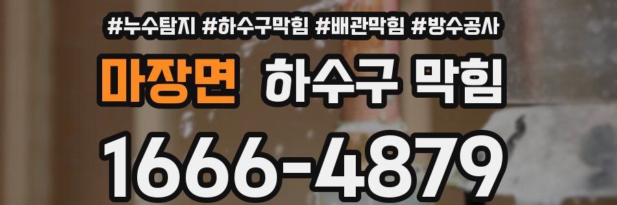 마장면 하수구 막힘