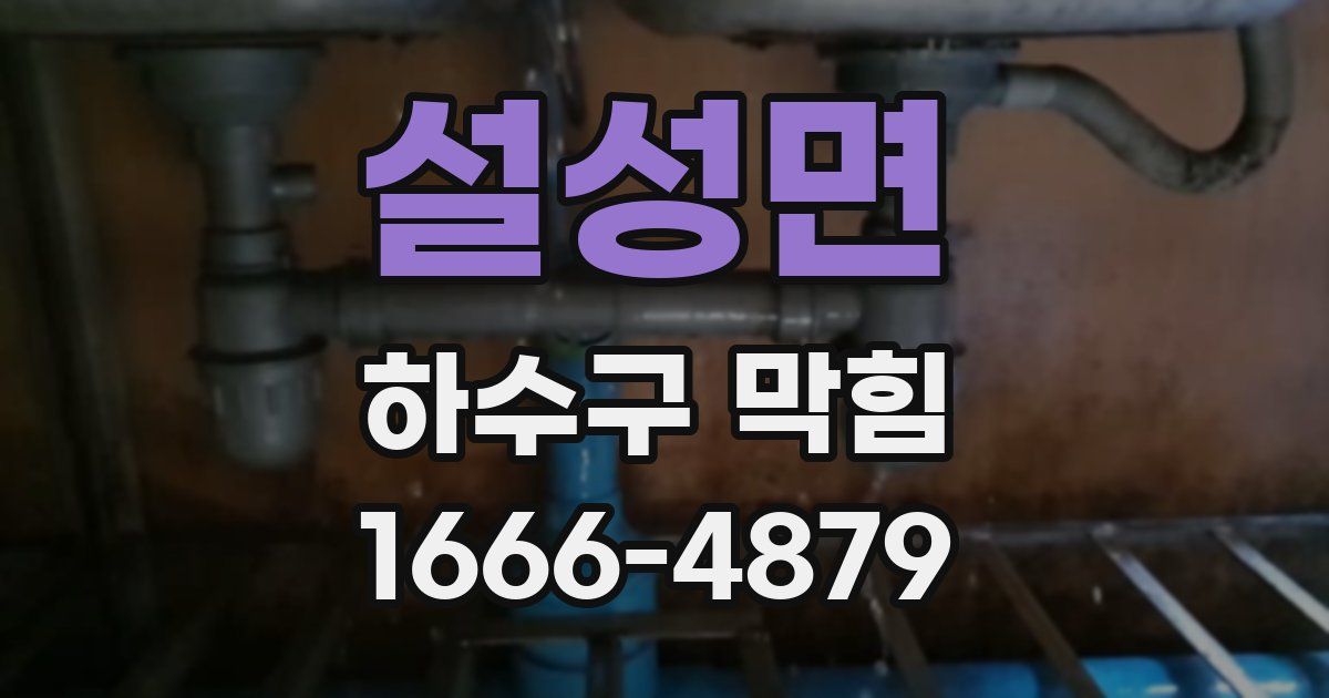 설성면 하수구 막힘