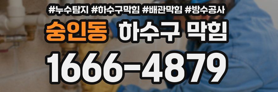 숭인동 하수구 막힘